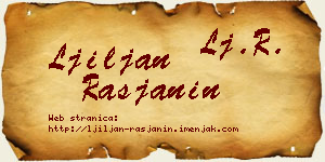 Ljiljan Rasjanin vizit kartica